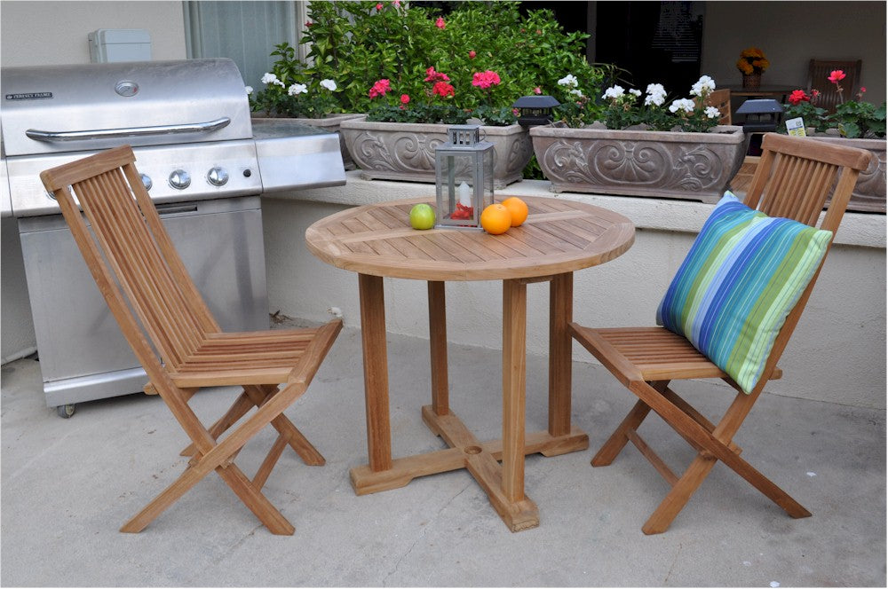 Montage Bristol 3-Pieces Dining Set By Anderson Teak | Outdoor Dining Sets | Modishstore - 3