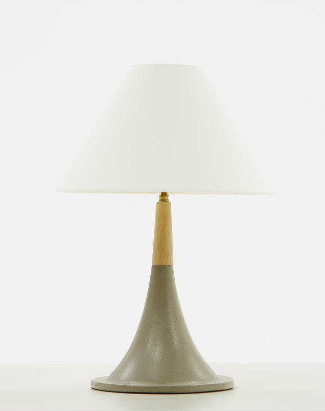 Modrest Nunez Modern Concrete & Oak Table Lamp-3