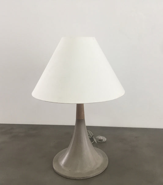 Modrest Nunez Modern Concrete & Oak Table Lamp | Modishstore | Table Lamps