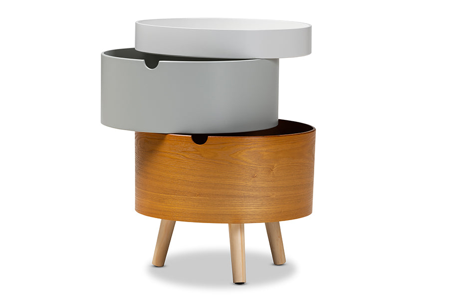 baxton studio elison mid century modern multi color 3 tier wood nightstand | Modish Furniture Store-3