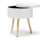 baxton studio jessen mid century modern white wood nightstand with removable top | Modish Furniture Store-3