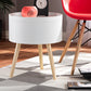 Baxton Studio Jessen Mid-Century Modern White Wood Nightstand with Removable Top | Modishstore | Nightstands