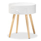 baxton studio jessen mid century modern white 1 drawer wood nightstand | Modish Furniture Store-2