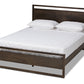 baxton studio inicio modern and contemporary charcoal brown finished wood queen size platform bed | Modish Furniture Store-2