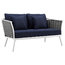 Modway Stance 3 Piece Outdoor Patio Aluminum Sectional Sofa Set-EEI-3170 - EEI-3170 | Outdoor Sofas, Loveseats & Sectionals | Modishstore - 3
