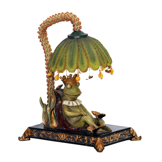 Sterling Industries Sleeping King Frog Mini Lamp | Modishstore | Table Lamps