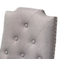 Baxton Studio Dylin Modern and ContemporaryGray Fabric Upholstered Button Tufted Wood Dining Chair Set of 2 | Dining Chairs | Modishstore - 4