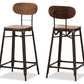 baxton studio varek vintage rustic industrial style bamboo and rust finished steel stackable bar stool set | Modish Furniture Store-2