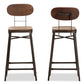 baxton studio varek vintage rustic industrial style bamboo and rust finished steel stackable bar stool set | Modish Furniture Store-3