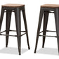 baxton studio henri vintage rustic industrial style tolix inspired bamboo and gun metal finished steel stackable bar stool set | Modish Furniture Store-2