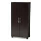 baxton studio marine modern and contemporary wenge dark brown finished 2 door wood entryway shoe storage cabinet | Modish Furniture Store-2