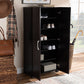 Baxton Studio Marine Modern and Contemporary Wenge Dark Brown Finished 2-Door Wood Entryway Shoe Storage Cabinet | Modishstore | Cabinets