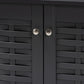 Baxton Studio Winda Modern and Contemporary Dark Gray 2-Door Wooden Entryway Shoe Storage Cabinet | Cabinets | Modishstore - 5