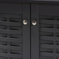 Baxton Studio Winda Modern and Contemporary Dark Gray 2-Door Wooden Entryway Shoe Storage Cabinet | Cabinets | Modishstore - 5