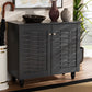 Baxton Studio Winda Modern and Contemporary Dark Gray 2-Door Wooden Entryway Shoe Storage Cabinet | Cabinets | Modishstore - 3