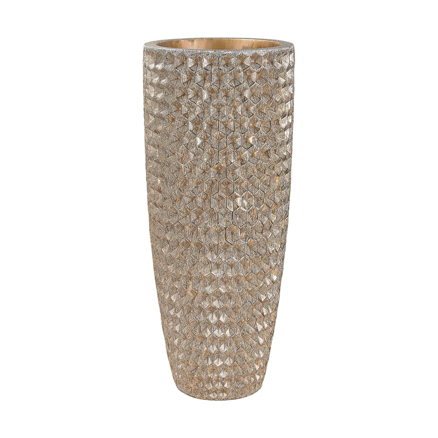 Dimond Home Geometric Textured Vase | Modishstore | Vases