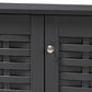 Baxton Studio Winda Modern and Contemporary Dark Gray 3-Door Wooden Entryway Shoe Storage Cabinet | Cabinets | Modishstore - 4