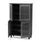 baxton studio fernanda modern and contemporary dark gray 4 door wooden entryway shoe storage cabinet | Modish Furniture Store-3