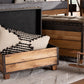 Baxton Studio Marelli Rustic Dark Brown Faux Leather Upholstered 2-Piece Wood Storage Trunk Ottoman Set | Modishstore | Ottomans