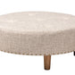 baxton studio vinet modern and contemporary beige fabric upholstered natural wood cocktail ottoman | Modish Furniture Store-2