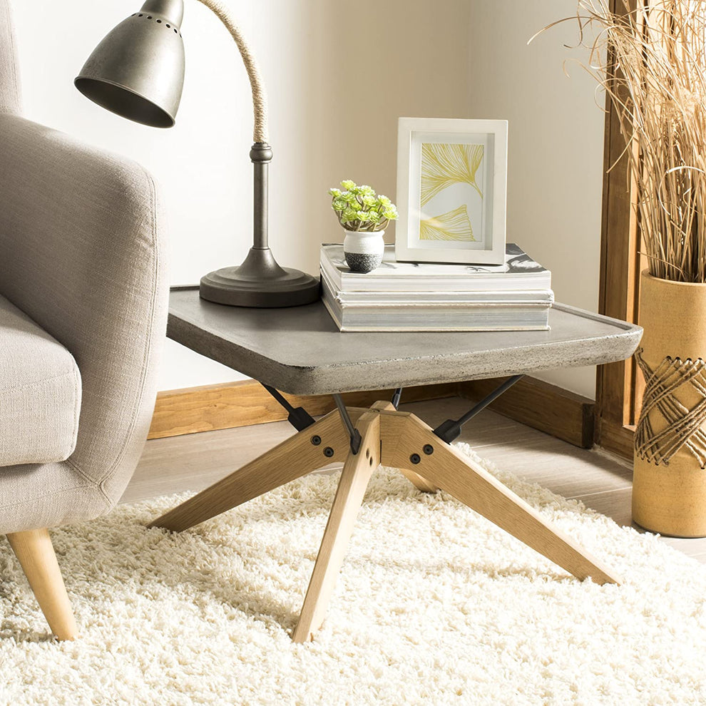 Safavieh Delartin Indoor/Outdoor Modern Concrete 14.57-Inch H Coffee Table | Coffee Tables |  Modishstore  - 2
