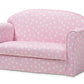 baxton studio erica modern and contemporary pink and white heart patterned fabric upholstered kids 2 seater sofa | Modish Furniture Store-2