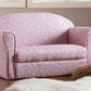 Baxton Studio Erica Modern and Contemporary Pink and White Heart Patterned Fabric Upholstered Kids 2-Seater Sofa | Modishstore | Sofas