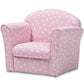 baxton studio erica modern and contemporary pink and white heart patterned fabric upholstered kids armchair | Modish Furniture Store-2