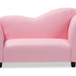 baxton studio felice modern and contemporary pink faux leather kids 2 seater loveseat | Modish Furniture Store-3