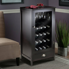 Bordeaux Modular Wine Cabinet 20-Bottle Shelf By Winsome Wood