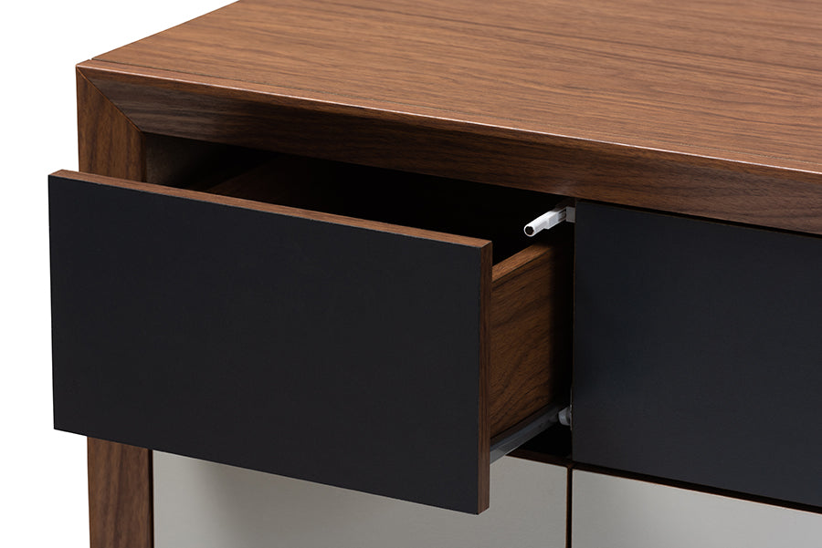 Baxton Studio Svante Mid-Century Modern Multicolor Finished Wood 6-Drawer Chest | Drawers | Modishstore - 5