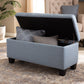 Baxton Studio Fera Modern and Contemporary Light Blue Fabric Upholstered Storage Ottoman | Modishstore | Ottomans