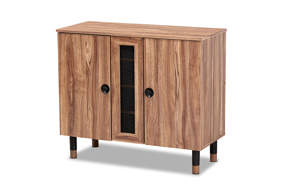 baxton studio valina modern and contemporary 2 door wood entryway shoe storage cabinet | Modish Furniture Store-2