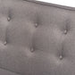 baxton studio arvid mid century modern gray fabric upholstered 3 piece wood dining nook set | Modish Furniture Store-3