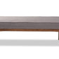 baxton studio arvid mid century modern gray fabric upholstered wood dining bench | Modish Furniture Store-3