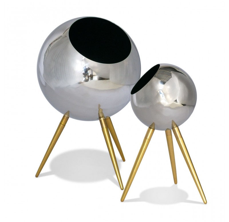 Standing 16.5"H Orb Planter | Outdoor Planters, Troughs & Cachepots | Modishstore - 6