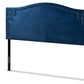baxton studio aubrey modern and contemporary royal blue velvet fabric upholstered king size headboard | Modish Furniture Store-2