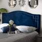 Baxton Studio Aubrey Modern and Contemporary Royal Blue Velvet Fabric Upholstered King Size Headboard | Modishstore | Headboards