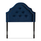 baxton studio cora modern and contemporary royal blue velvet fabric upholstered twin size headboard | Modish Furniture Store-3