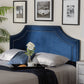 Baxton Studio Avignon Modern and Contemporary Navy Blue Velvet Fabric Upholstered Full Size Headboard | Headboards | Modishstore - 2