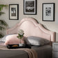 Baxton Studio Rita Modern and Contemporary Light Pink Velvet Fabric Upholstered Queen Size Headboard | Headboards | Modishstore - 2