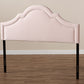 Baxton Studio Rita Modern and Contemporary Light Pink Velvet Fabric Upholstered Queen Size Headboard | Headboards | Modishstore - 3