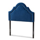baxton studio rita modern and contemporary navy blue velvet fabric upholstered twin size headboard | Modish Furniture Store-2