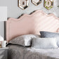 Baxton Studio Nadeen Modern and Contemporary Light Pink Velvet Fabric Upholstered Queen Size Headboard | Headboards | Modishstore - 3