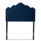 baxton studio nadeen modern and contemporary royal blue velvet fabric upholstered twin size headboard | Modish Furniture Store-3
