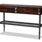baxton studio jana vintage industrial walnut finished wood 2 drawer dining room server | Modish Furniture Store-3
