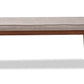 baxton studio itami mid century modern light grey fabric upholstered medium oak finished wood dining bench | Modish Furniture Store-3