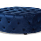 baxton studio cardiff transitional royal blue velvet fabric upholstered button tufted cocktail ottoman | Modish Furniture Store-2