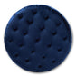 baxton studio cardiff transitional royal blue velvet fabric upholstered button tufted cocktail ottoman | Modish Furniture Store-3
