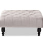 baxton studio keswick transitional grey velvet fabric upholstered button tufted cocktail ottoman | Modish Furniture Store-3